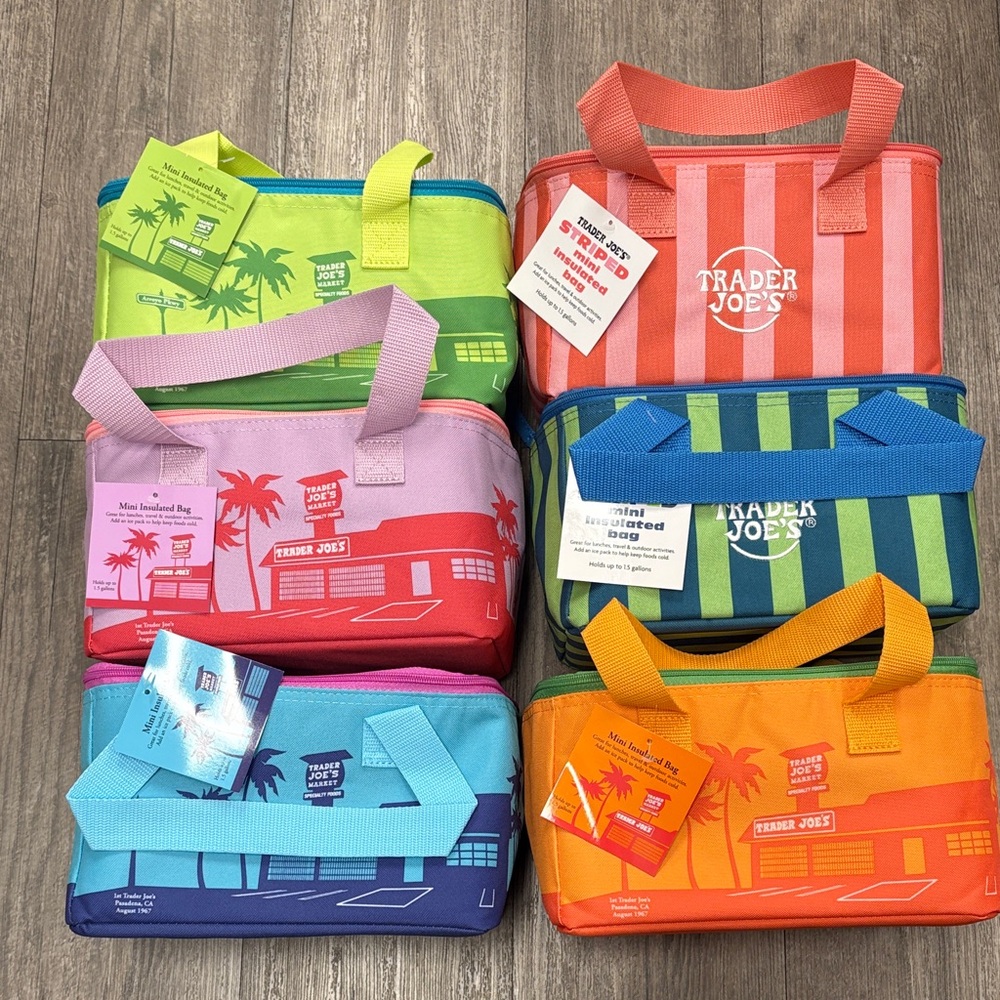 Trader Joe's Mini Insulated Lunch Bag - 2026 limited edition set of 6